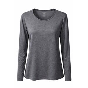 Nine West Soft Spun Top Women XXL Dark Grey Gold Specks Shimmer Crew Long Sleeve